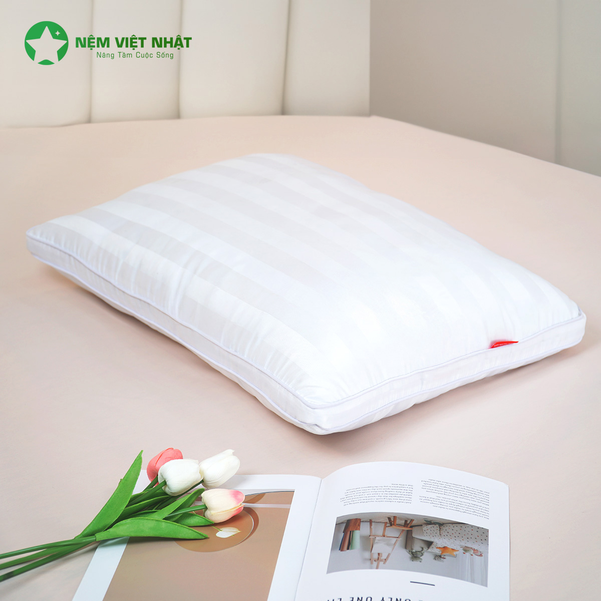 Gối Nằm Lông Vũ Khách Sạn Việt Nhật – Goi Long Vu 06