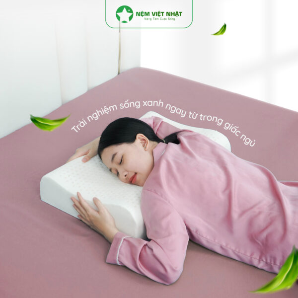 Gối Nằm Cao Su Lượn Sóng Việt Nhật – NEM VIET NHAT Goi nam cao su EC 08