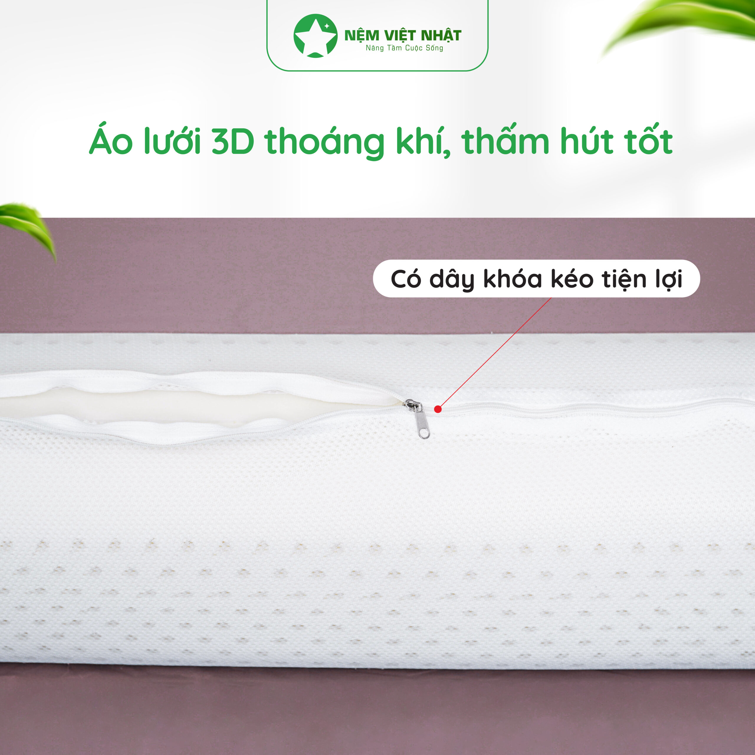 Gối Ôm Cao Su Việt Nhật – NEM VIET NHAT Goi om cao su 01
