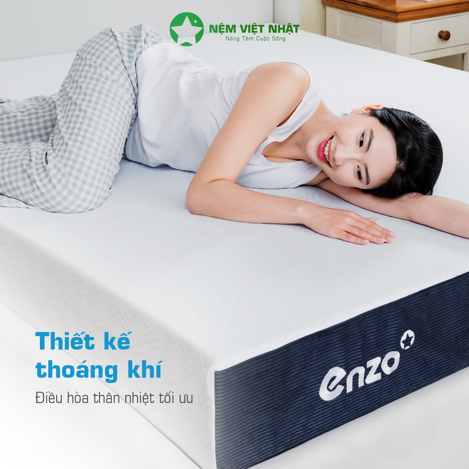 Nệm Foam Latex Việt Nhật Enzo- Gấp Đôi Êm Ái, Chuẩn Khách Sạn – ảnh 44