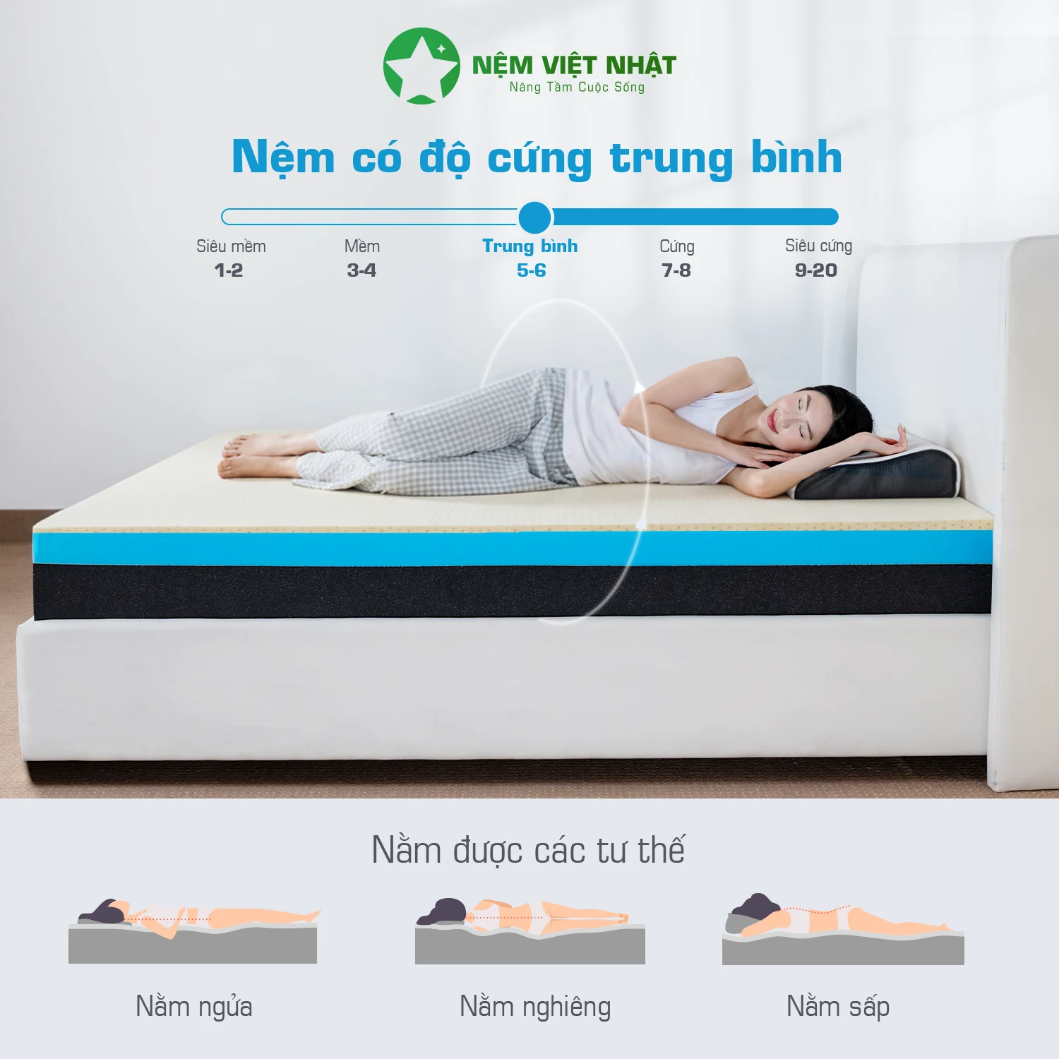 Nệm Foam Latex Việt Nhật Enzo- Gấp Đôi Êm Ái, Chuẩn Khách Sạn – enzo zo