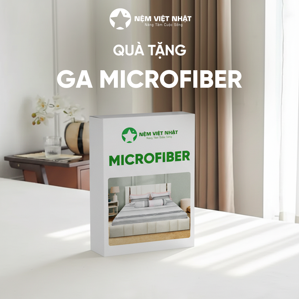 Nệm Foam Việt Nhật Latex Gold – Qua tang Ga Microfiber