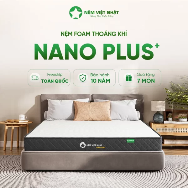 Nệm Foam Việt Nhật Nano Plus+ | Phiên bản cải tiến êm ái, sang trọng vượt bậc – NANO PLUS 11zon